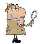 虫眼鏡を持った探偵